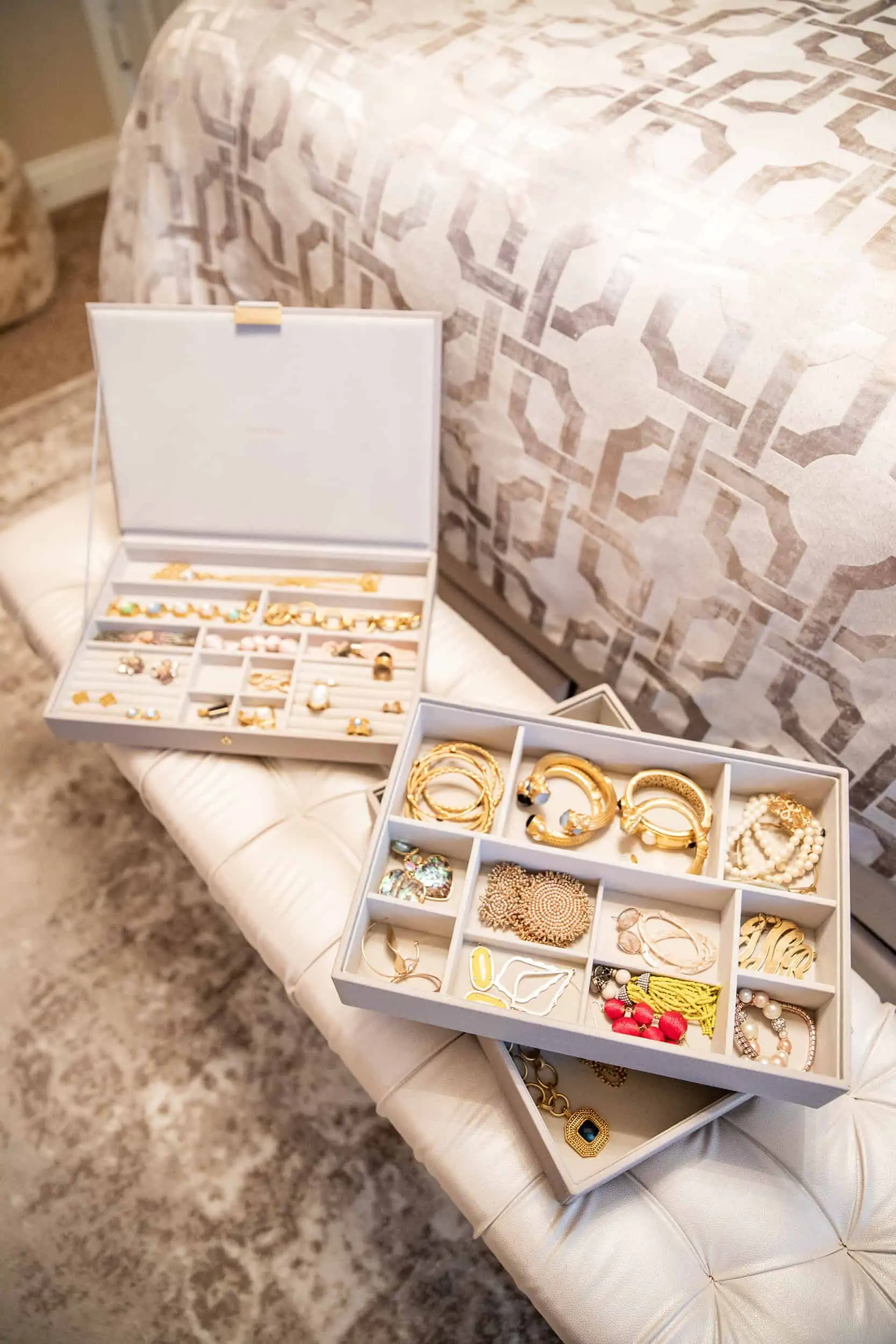 Top Home Organization Projects of 2019 by popular Dallas life and style blog, Glamorous Versatility: image of jewelry storage bins. 