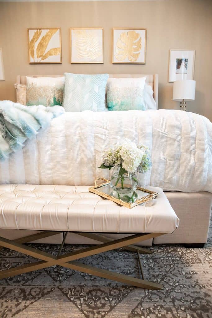 Coastal Glam Bedroom Ideas - Home Decor | Taryn Newton
