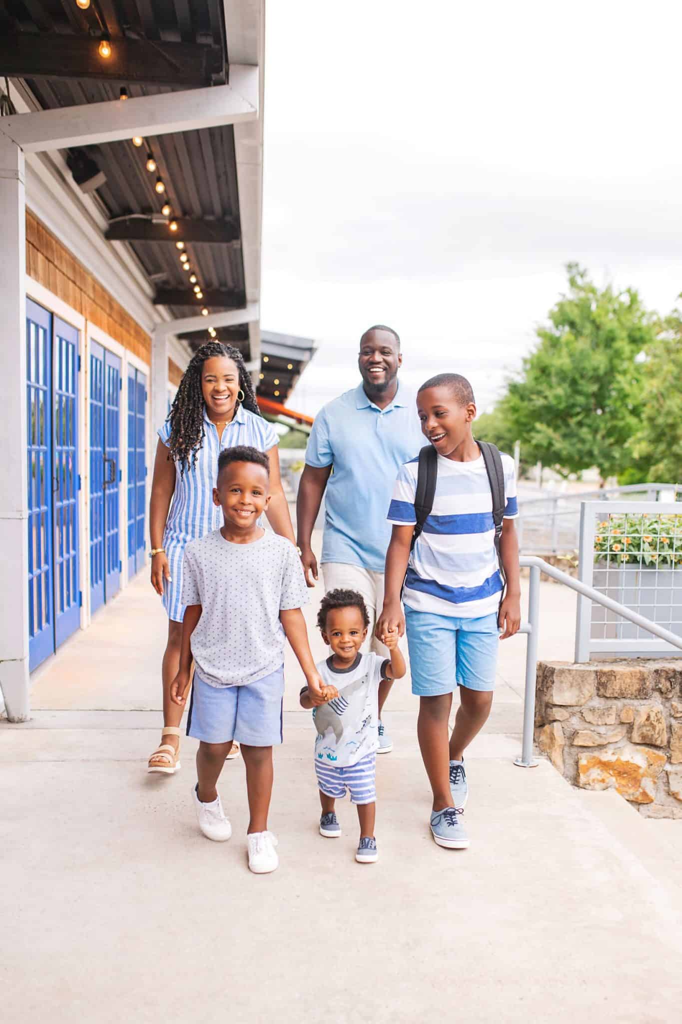 Old Navy Back to School Favorites featured by top US fashion blog, Glamorous Versatility: image of a family wearing Old Navy clothes