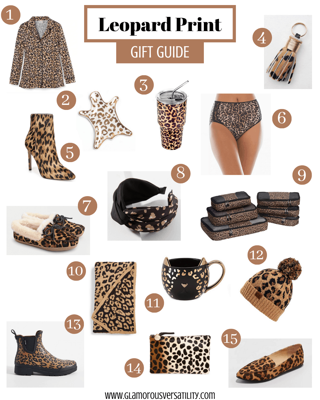Holiday Gift Guide: the Best Leopard Gifts for the Leopard Print Lover featured by top US life and style blog, Glamorous Versatility
