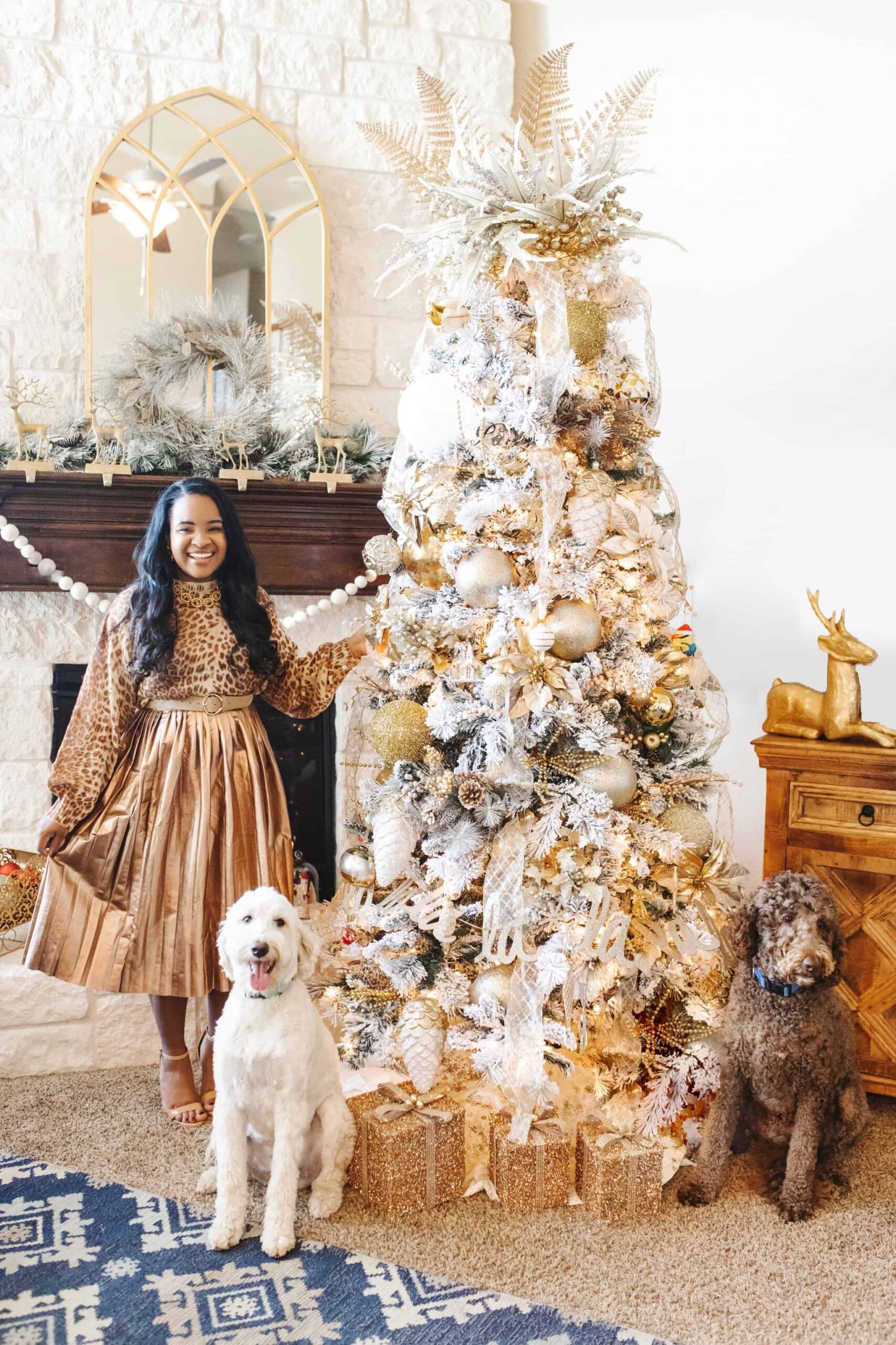 Glam Christmas Tree ideas featured by top US life and style blog, Glamorous Versatility.