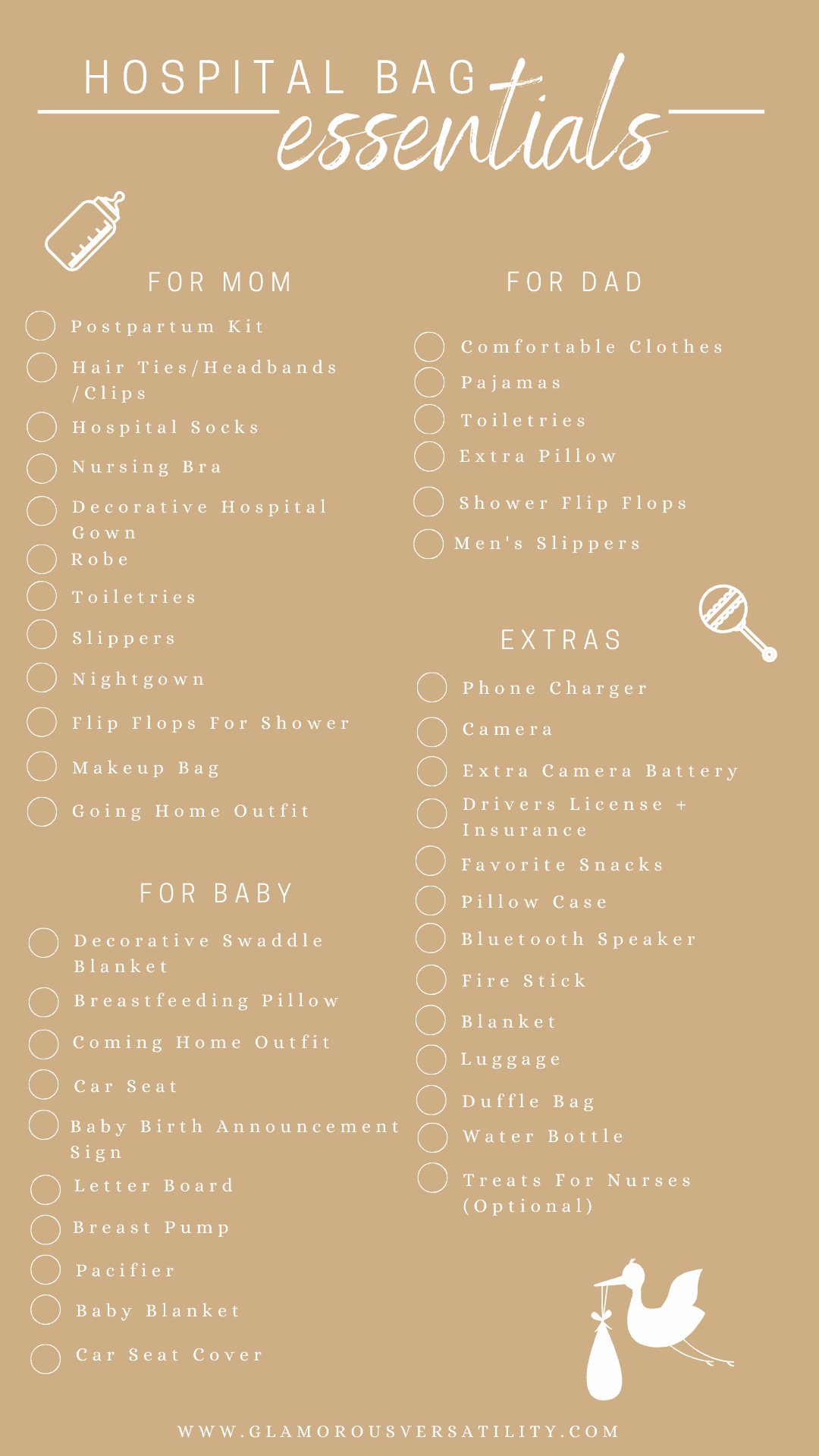 Hospital Bag Checklist - Happily Hughes