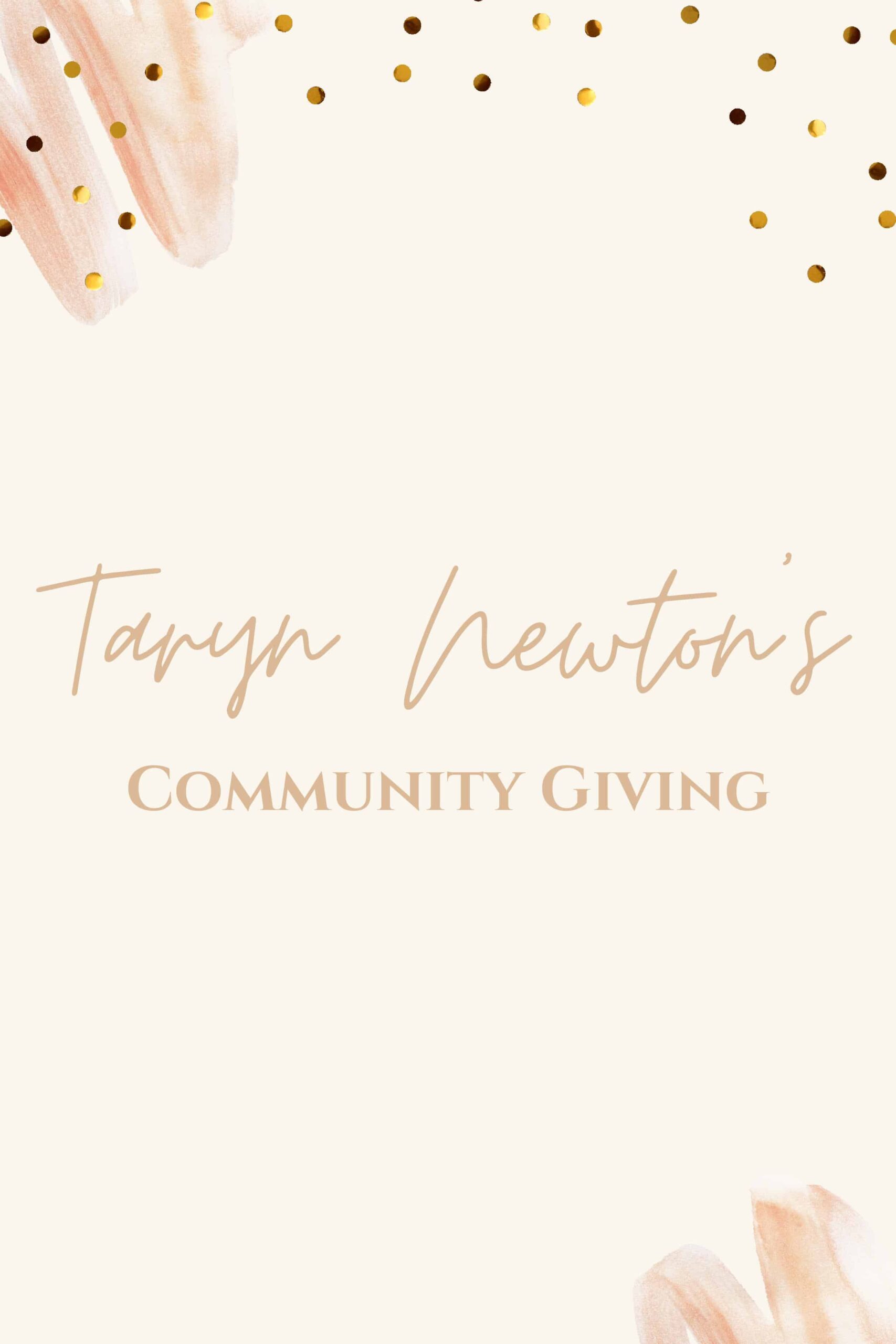 Community Giving by popular Dallas lifestyle blog, Glamorous Versatility: {Pinterest image of Taryn Newton's Community Giving.