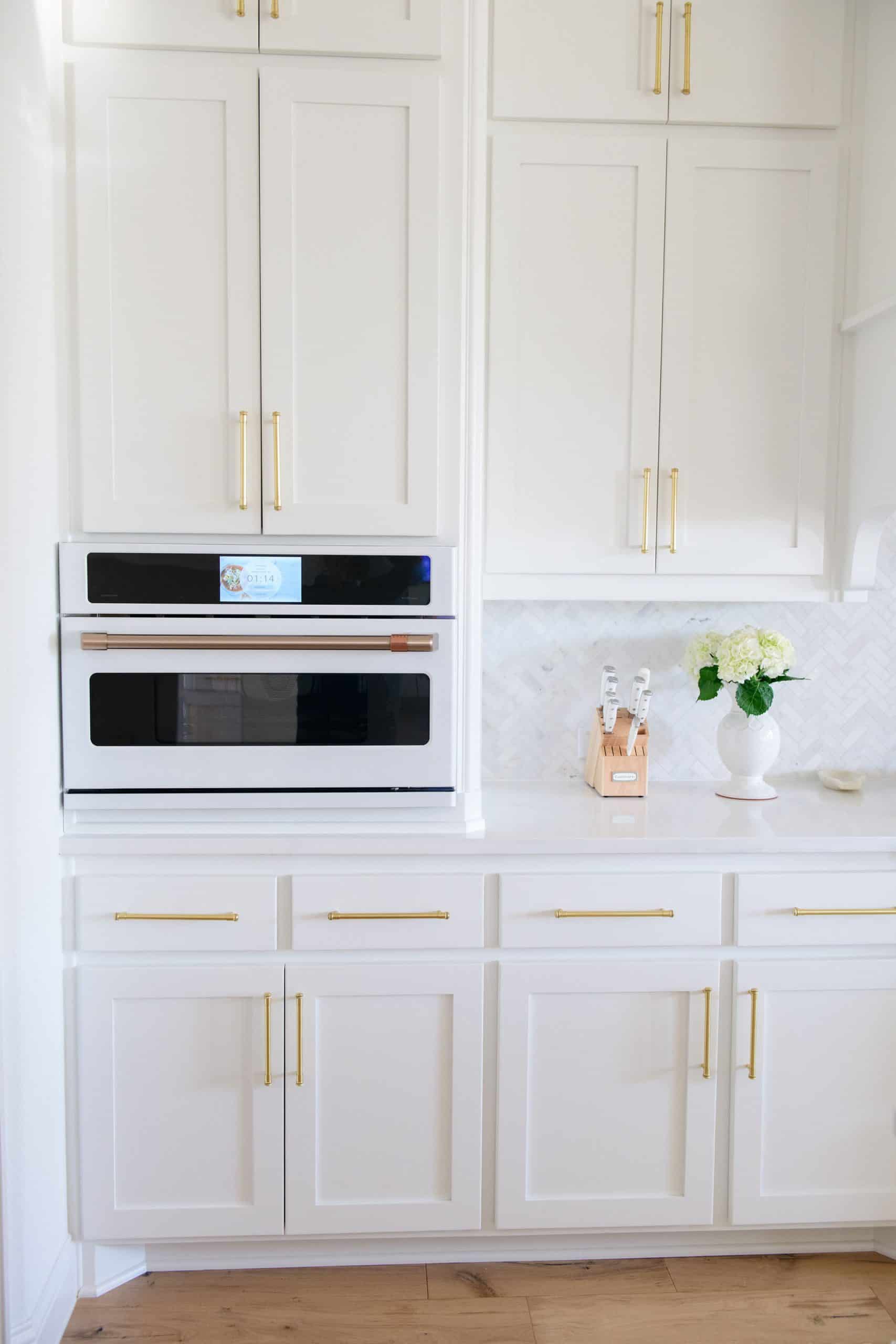 White and Gold Kitchen - Taryn Newton